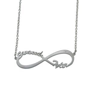 Vintage Soufeel Sterling Silver 925 Savannah Tyler Cutout Infinity Name Necklace